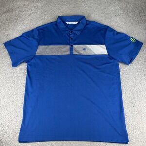 Travis Mathew Shirt Mens Xl Golf Polo Lightweight Blue Outdoors Eugene Country C